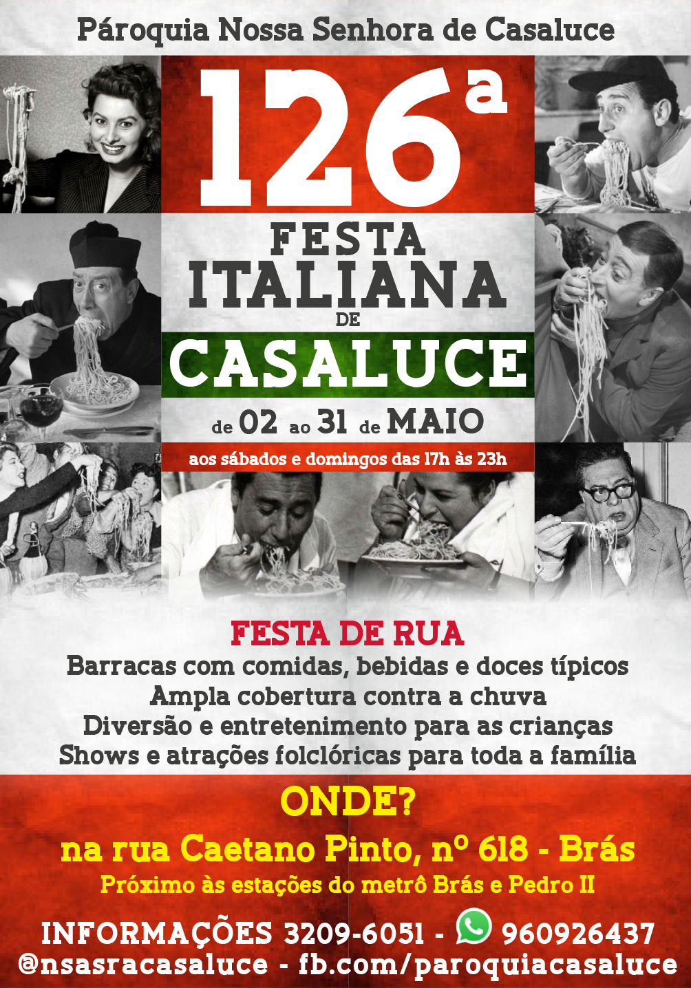 Arte promocional da Festa Italiana de Casaluce